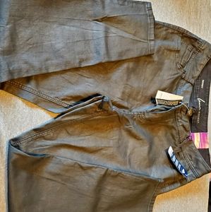 Faux leather jeans